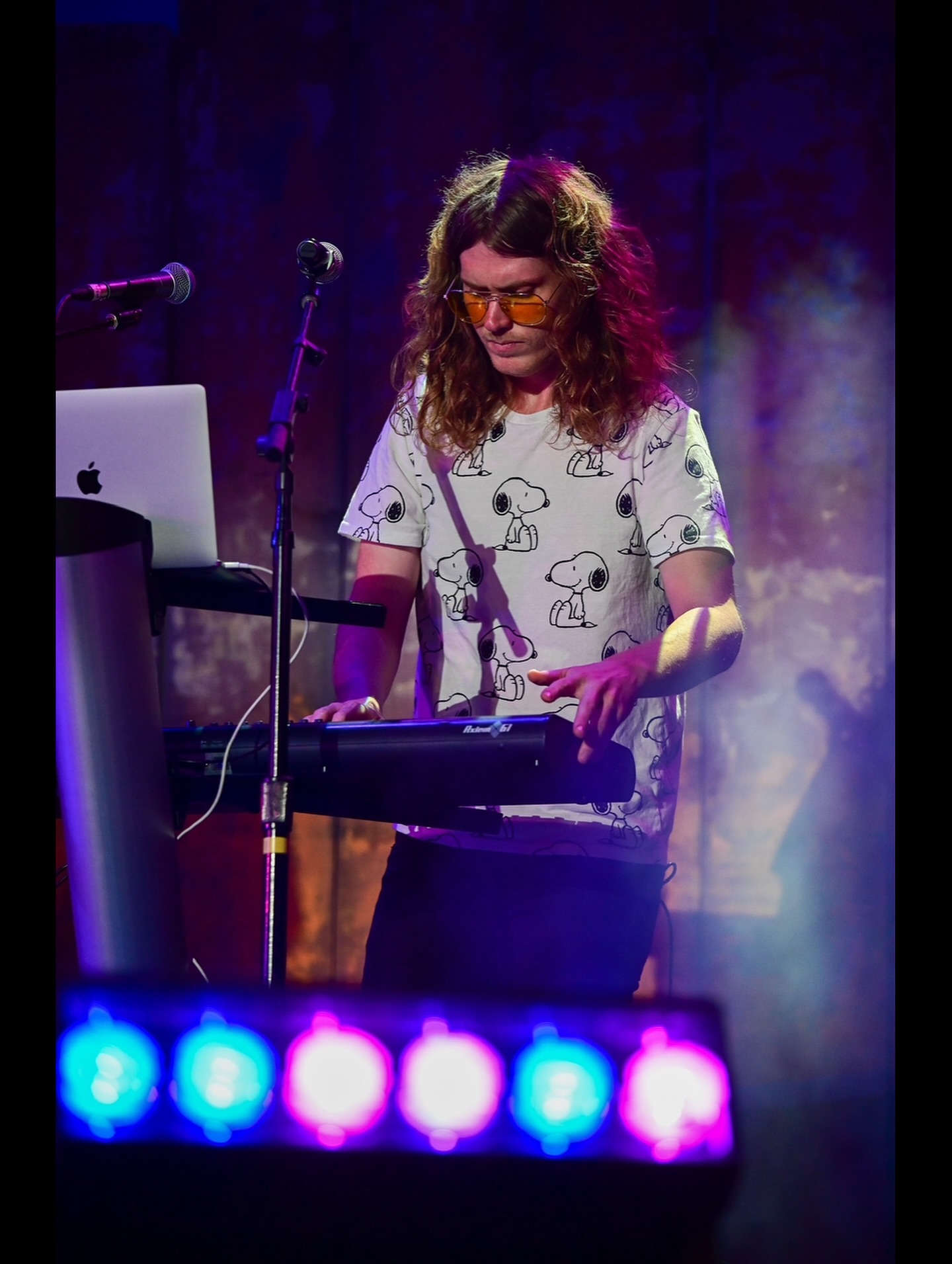 Musician performing onstage