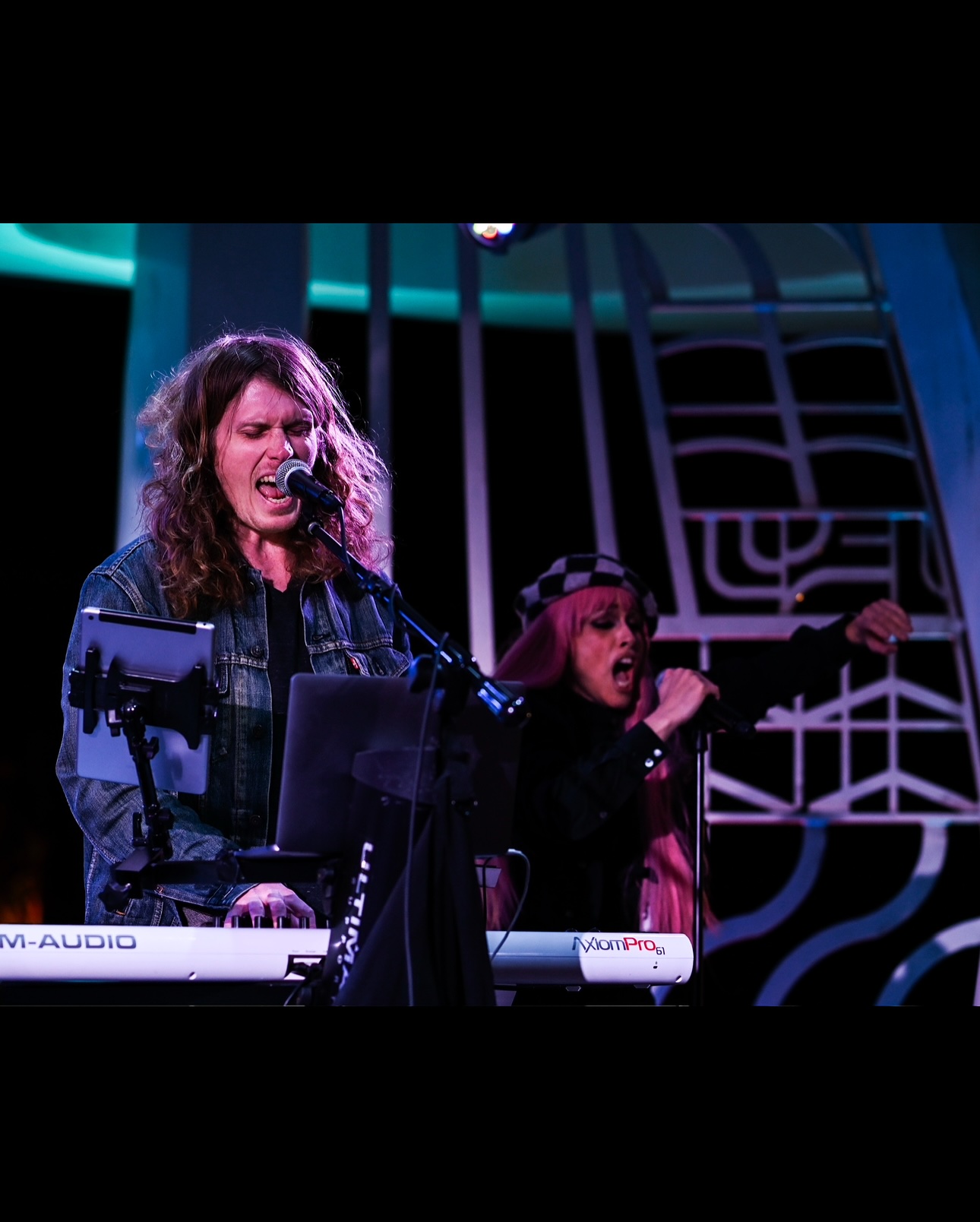Singer performing onstage